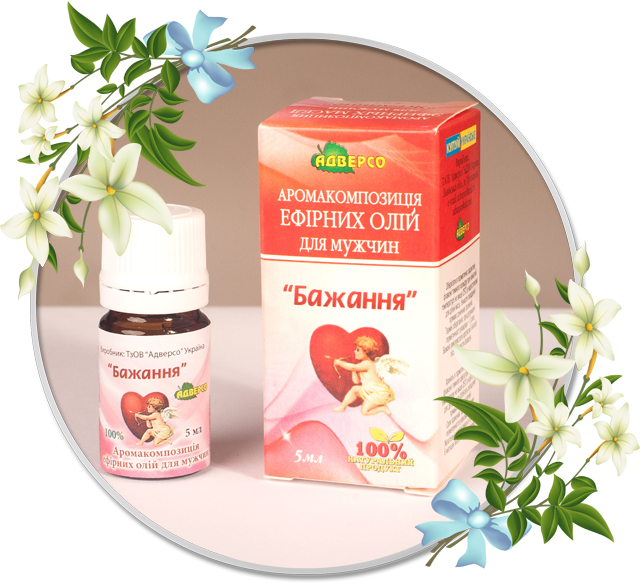 Аромакомнозиція ефірних олій для мужчин «Бажання»